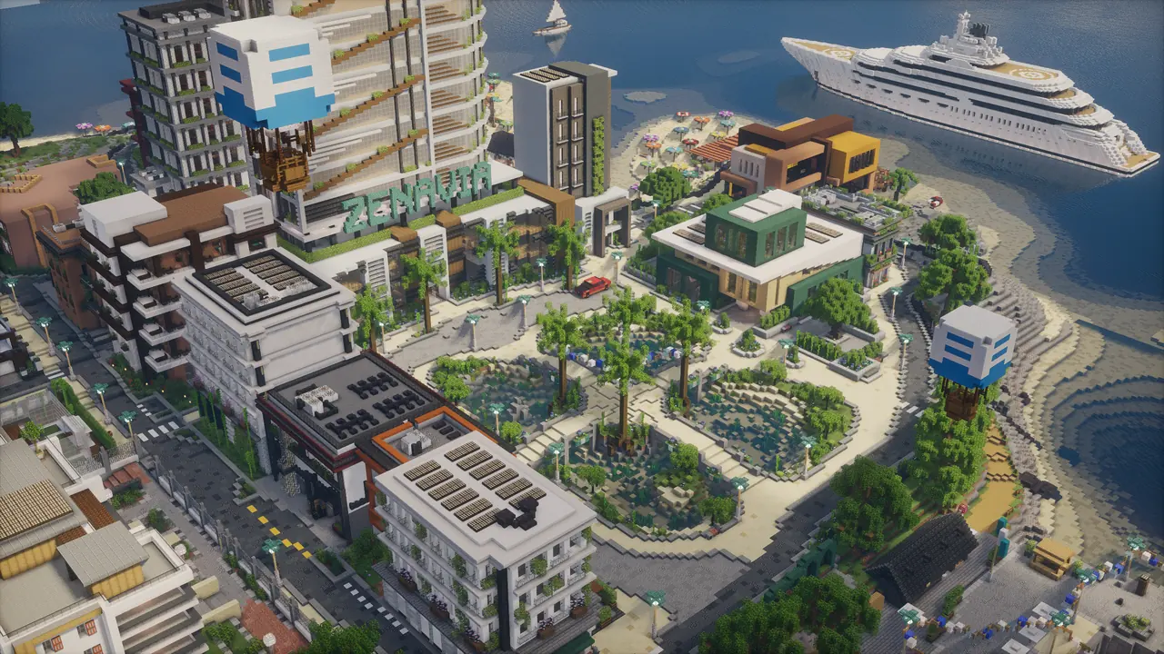 Vue aérienne de la place principale de Mérilac