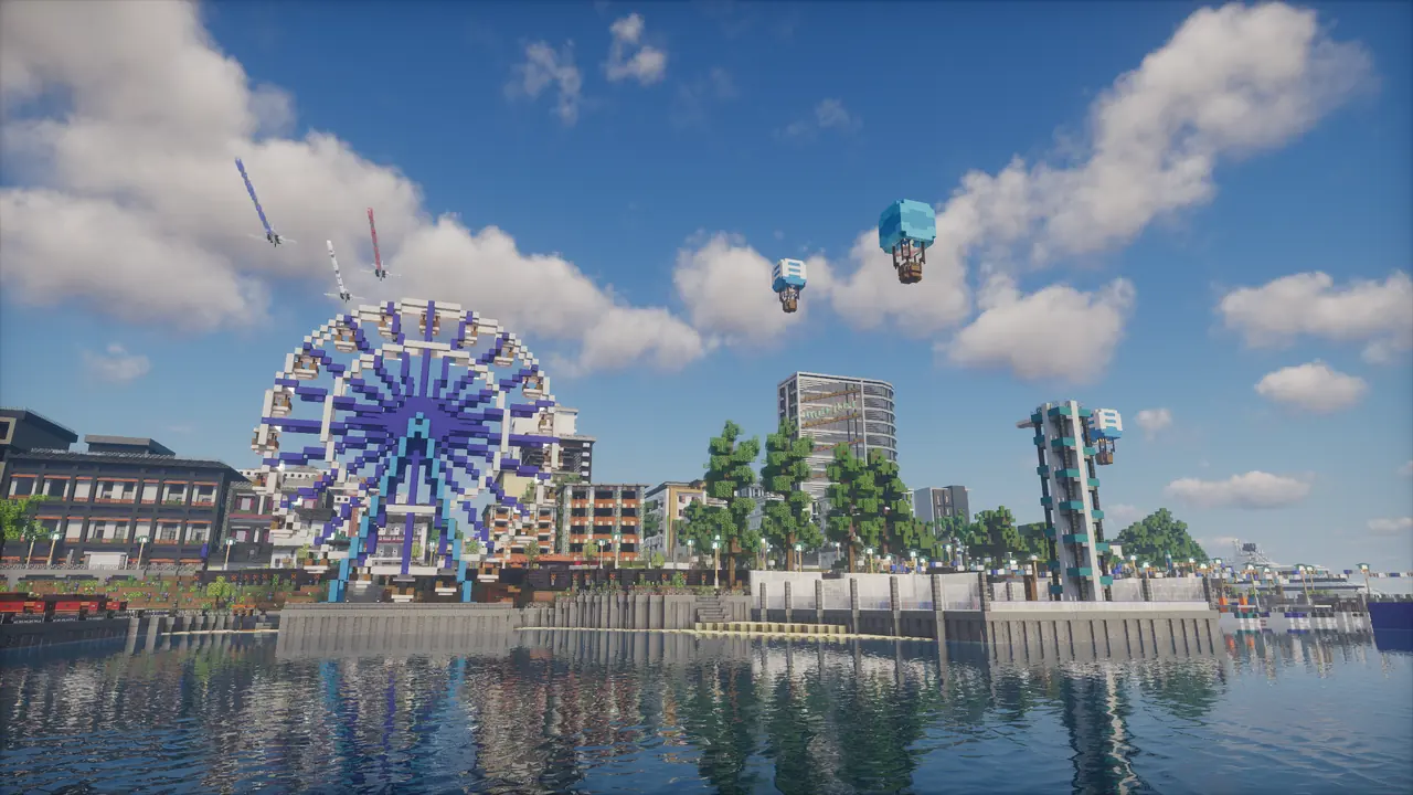 La grande roue de Mérilac au bord de l’eau